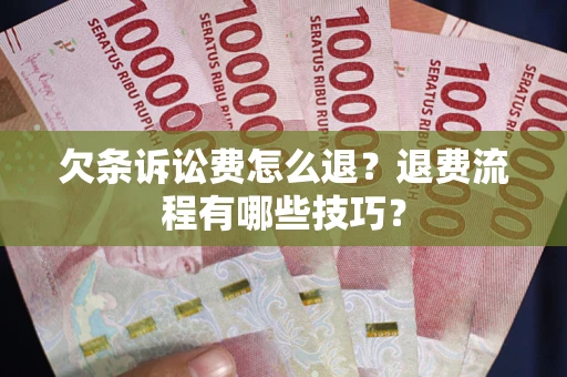 北京欠条诉讼费怎么退？退费流程有哪些技巧？